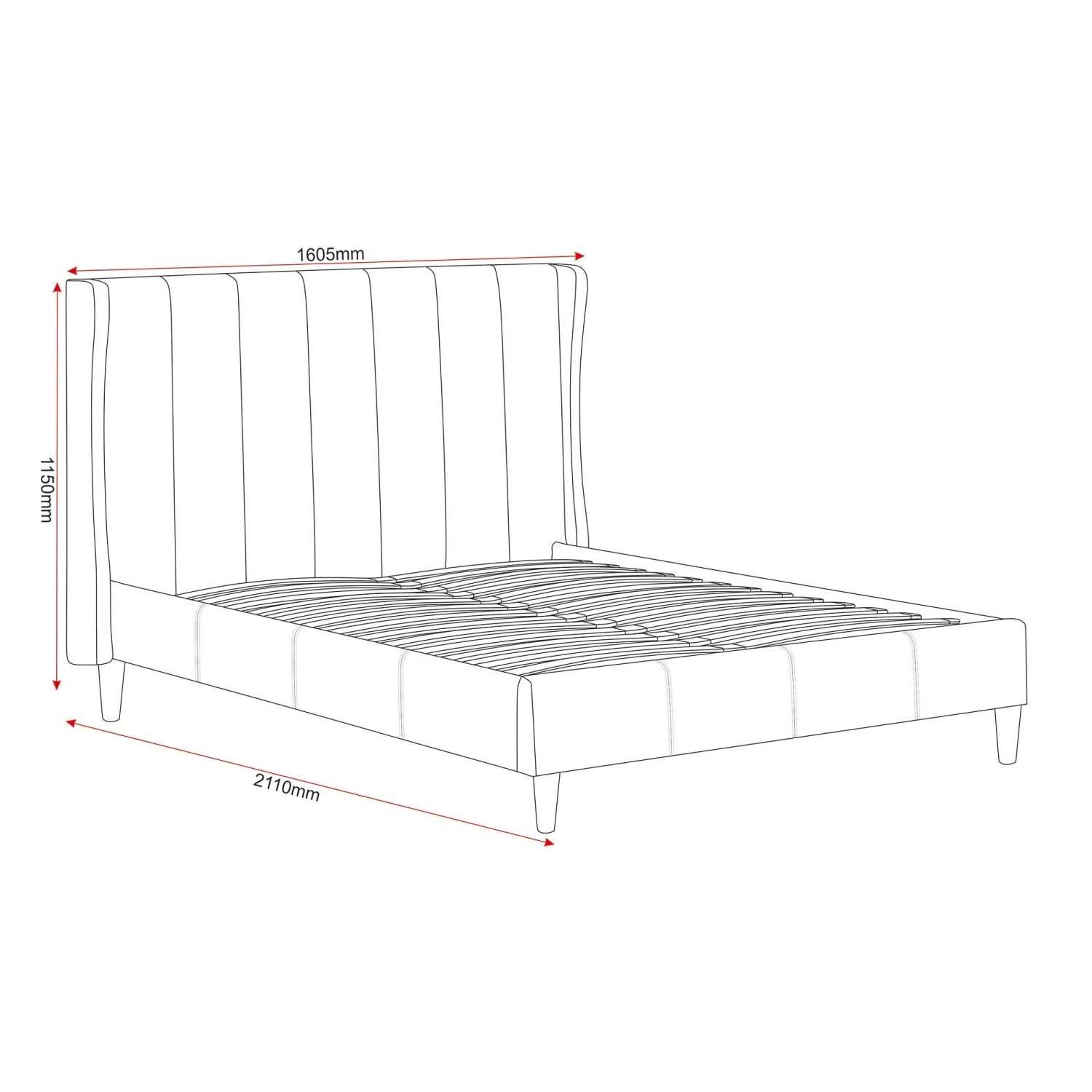 Amelia Pink Velvet Fabric Bed 6 Amelia Pink Velvet Fabric Bed - Image 4