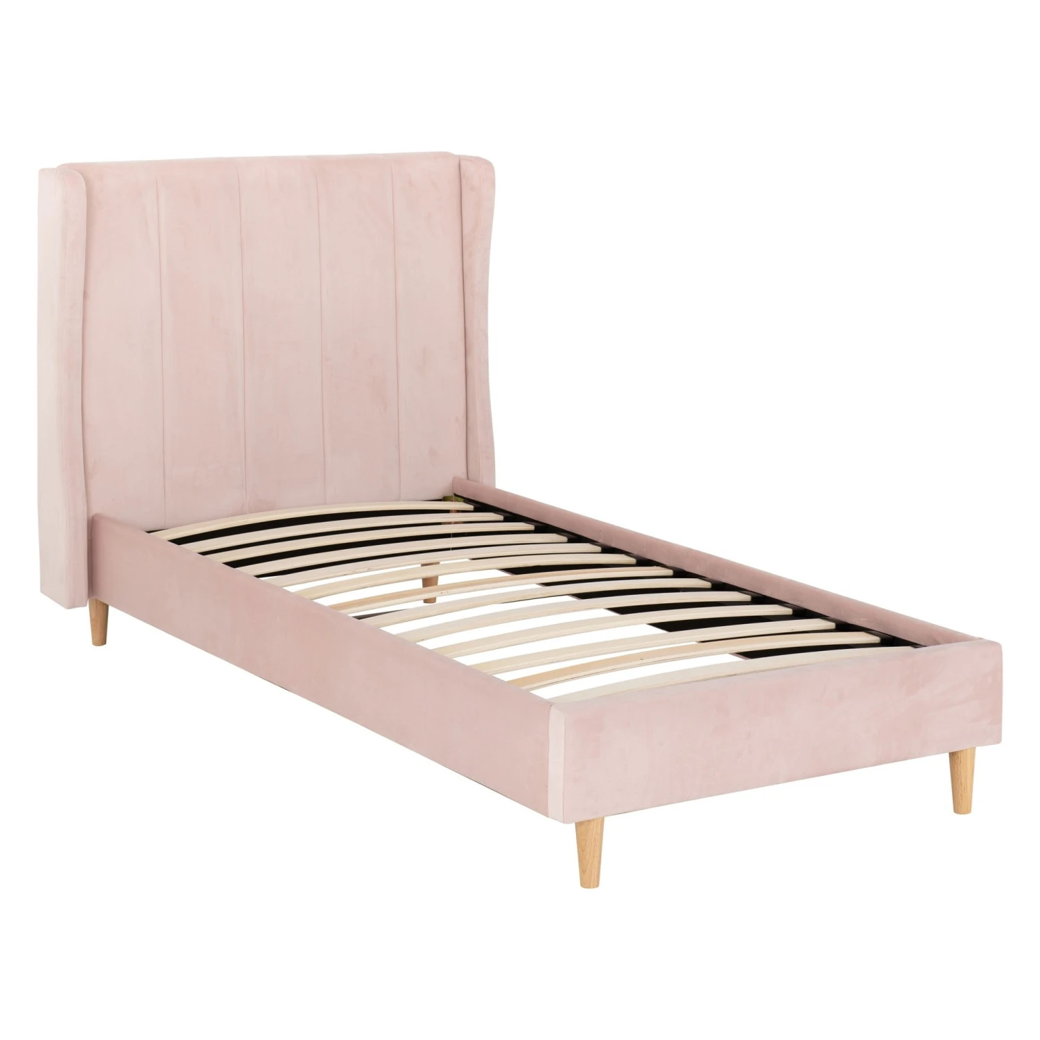 Amelia Pink Velvet Fabric Bed 3 Amelia Pink Velvet Fabric Bed