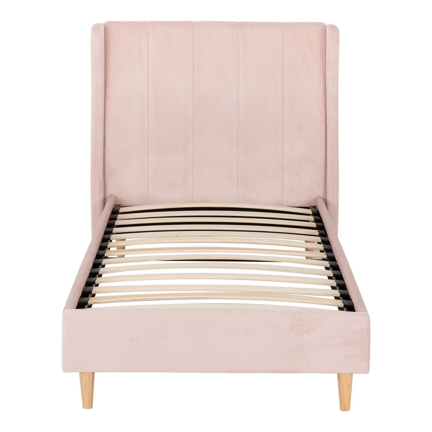 Amelia Pink Velvet Fabric Bed 4 Amelia Pink Velvet Fabric Bed - Image 2