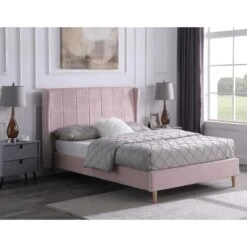 Amelia Pink Velvet Fabric Bed 16 Amelia Pink Velvet Fabric Bed -Cheap Bed Store amelia pink velvet fabric bed p76428 157986 zoom