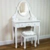 Antique French Style White 5 Drawer Dressing Table Set -Cheap Bed Store antique french style white 5 drawer dressing table set p53874 71373 zoom