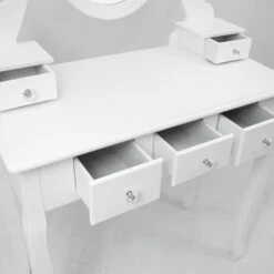 Antique French Style White 5 Drawer Dressing Table Set -Cheap Bed Store antique french style white 5 drawer dressing table set p53874 71375 zoom
