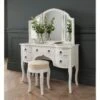 Antique French Style White Finished Dressing Table Set -Cheap Bed Store antique french style white finished dressing table set p49883 57348 zoom