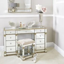 Apollo 9 Drawer Mirror Champagne Dressing Table