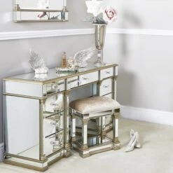 Apollo 9 Drawer Mirror Champagne Dressing Table -Cheap Bed Store apollo 9 drawer mirror champagne dressing table p80802 159701 zoom