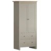 Arlington 2 Door 2 Drawer Grey Wardrobe 1 Arlington 2 Door 2 Drawer Grey Wardrobe -Cheap Bed Store arlington 2 door 2 drawer grey wardrobe p72951 111536 zoom