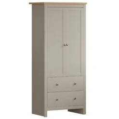 Arlington 2 Door 2 Drawer Grey Wardrobe