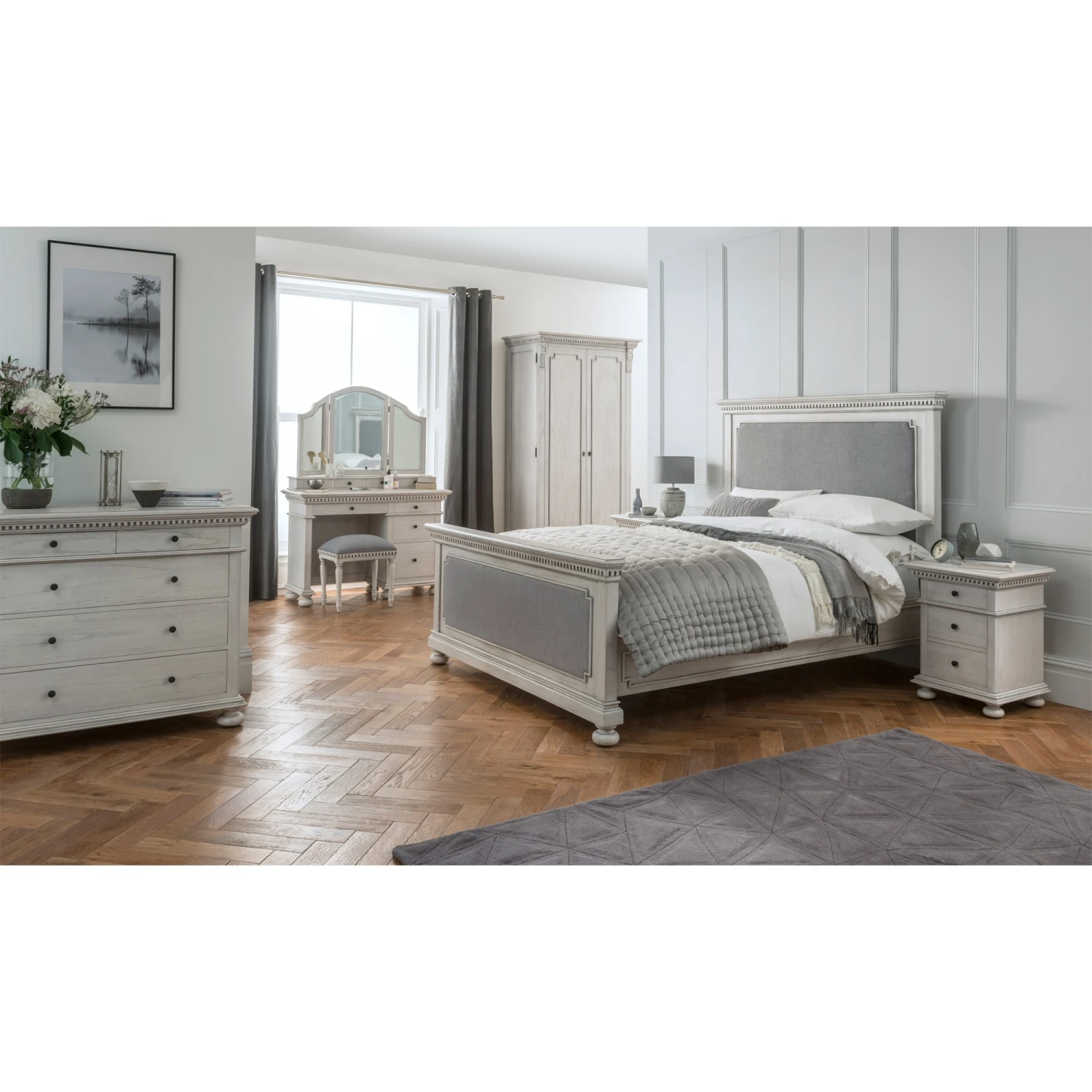 Bakersfield Grey Antique French Style Dressing Table 5 Bakersfield Grey Antique French Style Dressing Table - Image 3