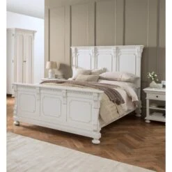 Bakersfield White Antique French Style Bed