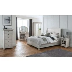 Bakersfield White Antique French Style Sleigh Bed -Cheap Bed Store bakersfield white antique french style sleigh bed p45331 52001 zoom