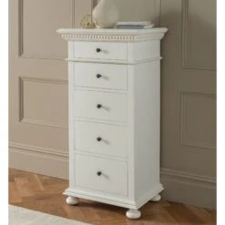 Bakersfield White Antique French Style Tallboy Chest