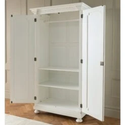 Bakersfield White Antique French Style Wardrobe -Cheap Bed Store bakersfield white antique french style wardrobe p45309 51874 zoom