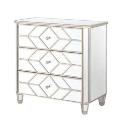 Becca 3 Drawer Mirrored Chest -Cheap Bed Store becca 3 drawer mirrored chest p81319 163452 zoom