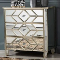 Becca 3 Drawer Mirrored Chest -Cheap Bed Store becca 3 drawer mirrored chest p81319 163453 zoom