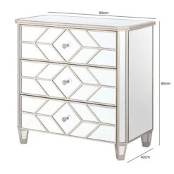 Becca 3 Drawer Mirrored Chest -Cheap Bed Store becca 3 drawer mirrored chest p81319 163455 zoom