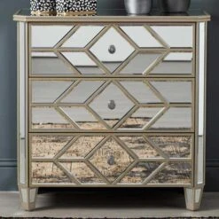 Becca 3 Drawer Mirrored Chest -Cheap Bed Store becca 3 drawer mirrored chest p81319 163456 zoom