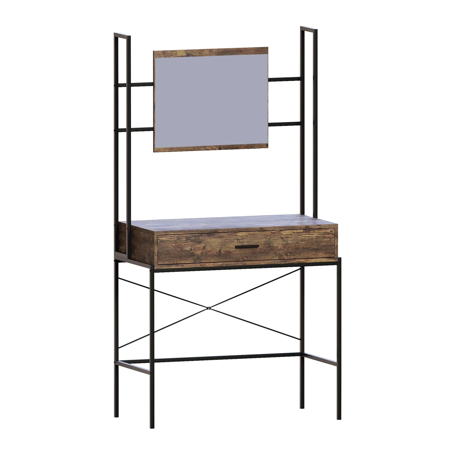 Brooklyn Dark Wood 1 Drawer Dressing Table 3 Brooklyn Dark Wood 1 Drawer Dressing Table