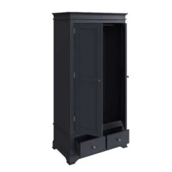 Burlington Midnight Grey 2 Door Wardrobe -Cheap Bed Store burlington midnight grey 2 door wardrobe p74513 113674 zoom