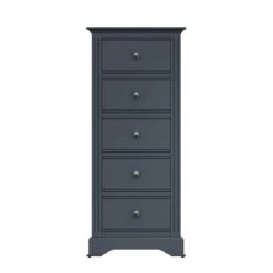 Burlington Midnight Grey 5 Drawer Narrow Chest -Cheap Bed Store burlington midnight grey 5 drawer narrow chest p74507 113626 zoom