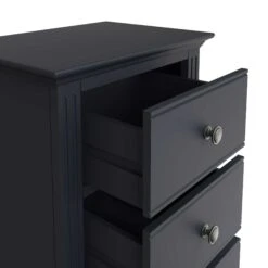 Burlington Midnight Grey 5 Drawer Narrow Chest -Cheap Bed Store burlington midnight grey 5 drawer narrow chest p74507 113628 zoom