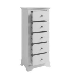 Burlington White 5 Tallboy Chest -Cheap Bed Store burlington white 5 tallboy chest p52938 114174 zoom