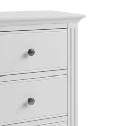 Burlington White 5 Tallboy Chest -Cheap Bed Store burlington white 5 tallboy chest p52938 114175 zoom