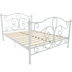 Chicago White Metal Bed