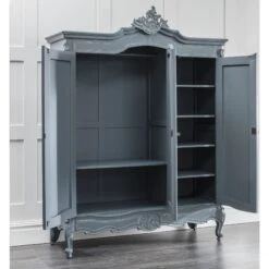 Chloe Antique French Style Grey Triple Wardrobe -Cheap Bed Store chloe antique french style grey triple wardrobe p56769 79985 zoom