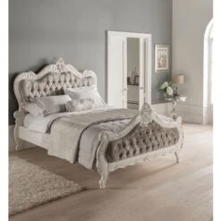 Crushed Velvet Antique French Style Bed