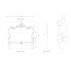 Crushed Velvet Silver Antique French Style Bed -Cheap Bed Store crushed velvet silver antique french style bed p44028 108821 zoom