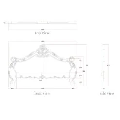 Crushed Velvet Silver Antique French Style Bed -Cheap Bed Store crushed velvet silver antique french style bed p44028 108822 zoom