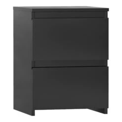 Denver 2 Drawer Black Bedside Chest -Cheap Bed Store denver 2 drawer black bedside chest p79132 149664 zoom
