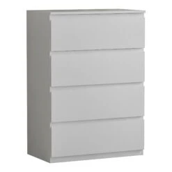Denver 4 Drawer White Chest