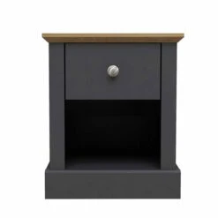 Devon 1 Drawer Lamp Table Charcoal