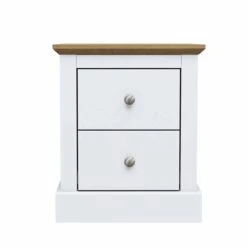 Devon 2 Drawer Bedside Cabinet White