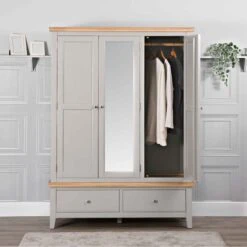 Eastbury Grey 3 Door Wardrobe
