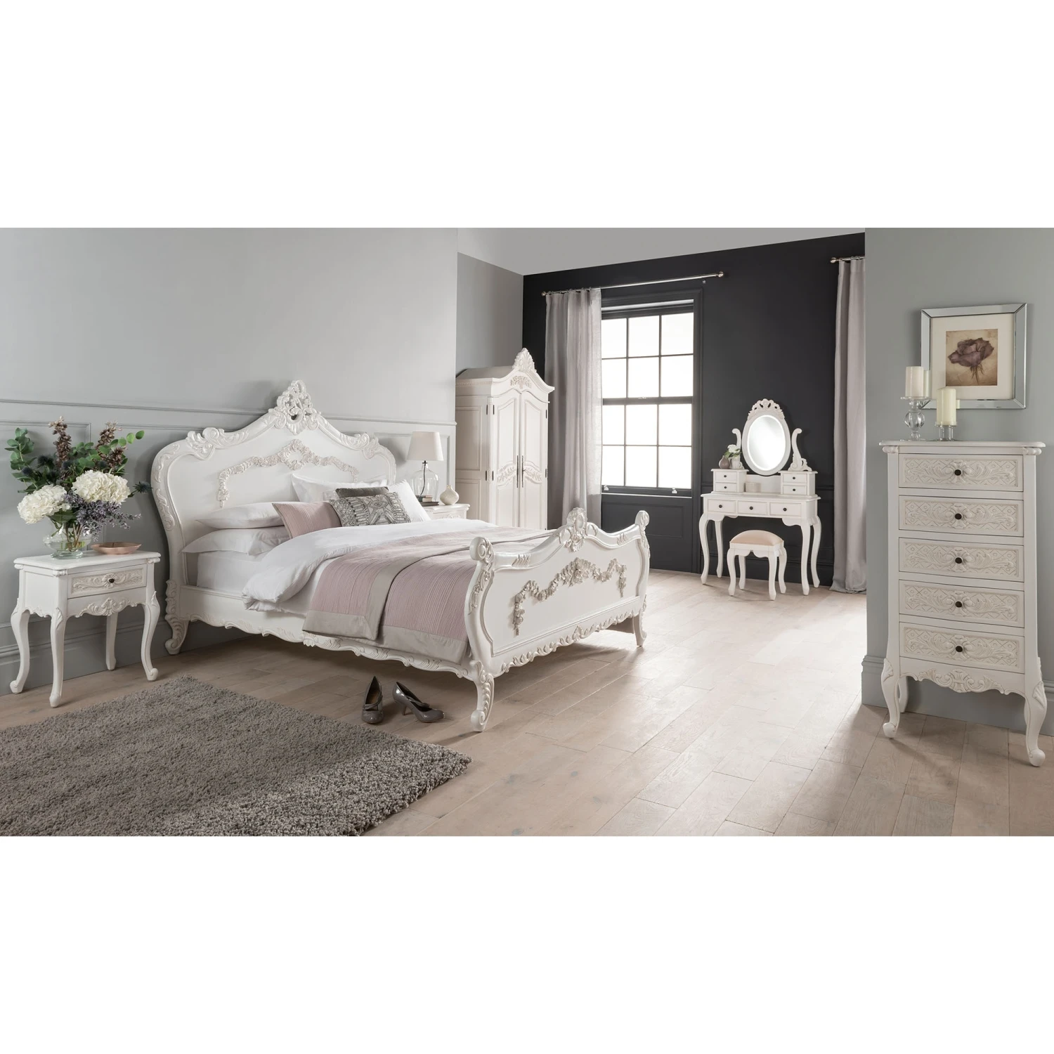 Emmanuelle Antique French Style Tallboy Chest 3 Emmanuelle Antique French Style Tallboy Chest - Image 2