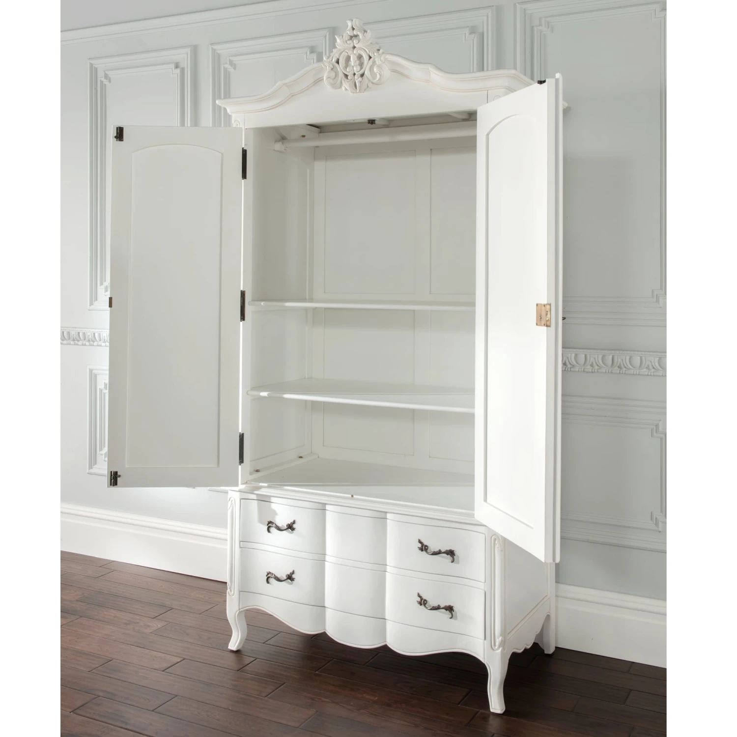 Estelle Antique French Style Wardrobe 4 Estelle Antique French Style Wardrobe - Image 2