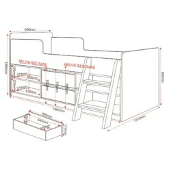 Cheap Bed Store -Cheap Bed Store felix grey low sleeper bed p69298 107184 zoom