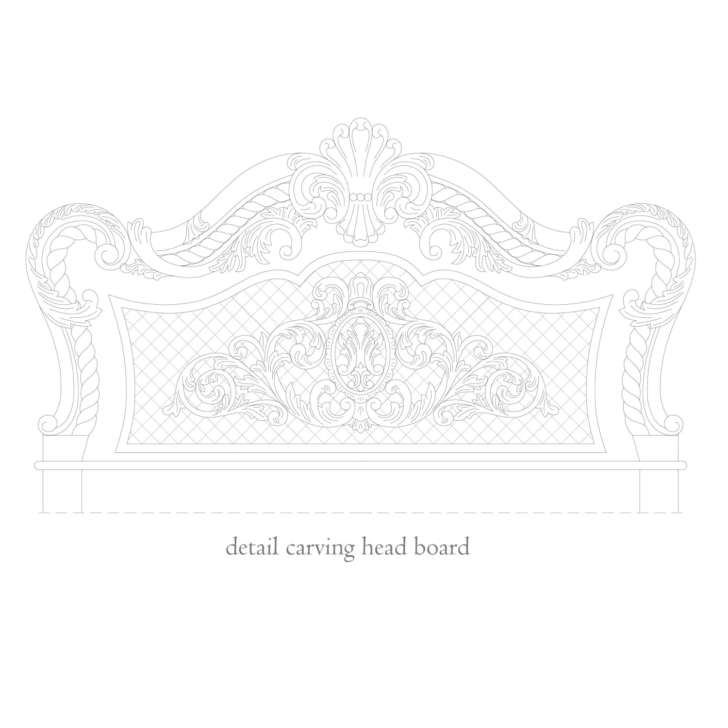 French Style Ornate Carved Bed 8 French Style Ornate Carved Bed - Image 6