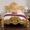 Gold Leaf Antique French Style Bed 1 Gold Leaf Antique French Style Bed -Cheap Bed Store gold leaf antique french style bed p40066 31455 zoom