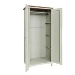 Granada White 2 Door Full Hanging Wardrobe -Cheap Bed Store granada white 2 door full hanging wardrobe p75368 116642 zoom