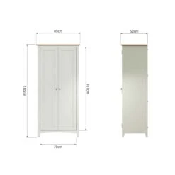 Granada White 2 Door Full Hanging Wardrobe -Cheap Bed Store granada white 2 door full hanging wardrobe p75368 116647 zoom
