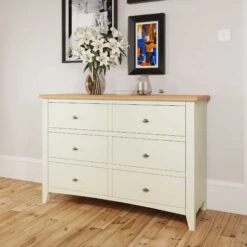 Granada White 6 Drawer Chest