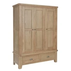 Hampton Oak 3 Door Wardrobe -Cheap Bed Store hampton oak 3 door wardrobe p74669 114284 zoom