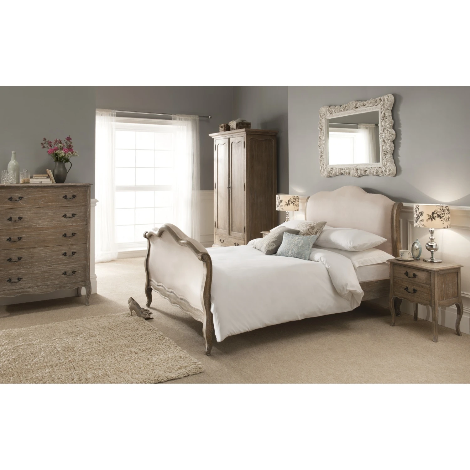 Homesdirect365 Montpellier Blanc Bedside Table 5 Homesdirect365 Montpellier Blanc Bedside Table - Image 3