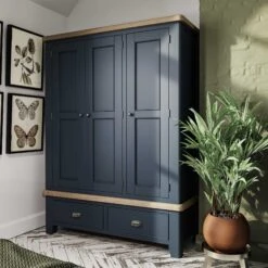 Hopton Blue 3 Door Wardrobe