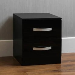 Hulio Black 2 Drawer Chest