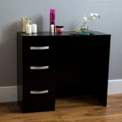 Hulio Black 3 Drawer Dressing Table