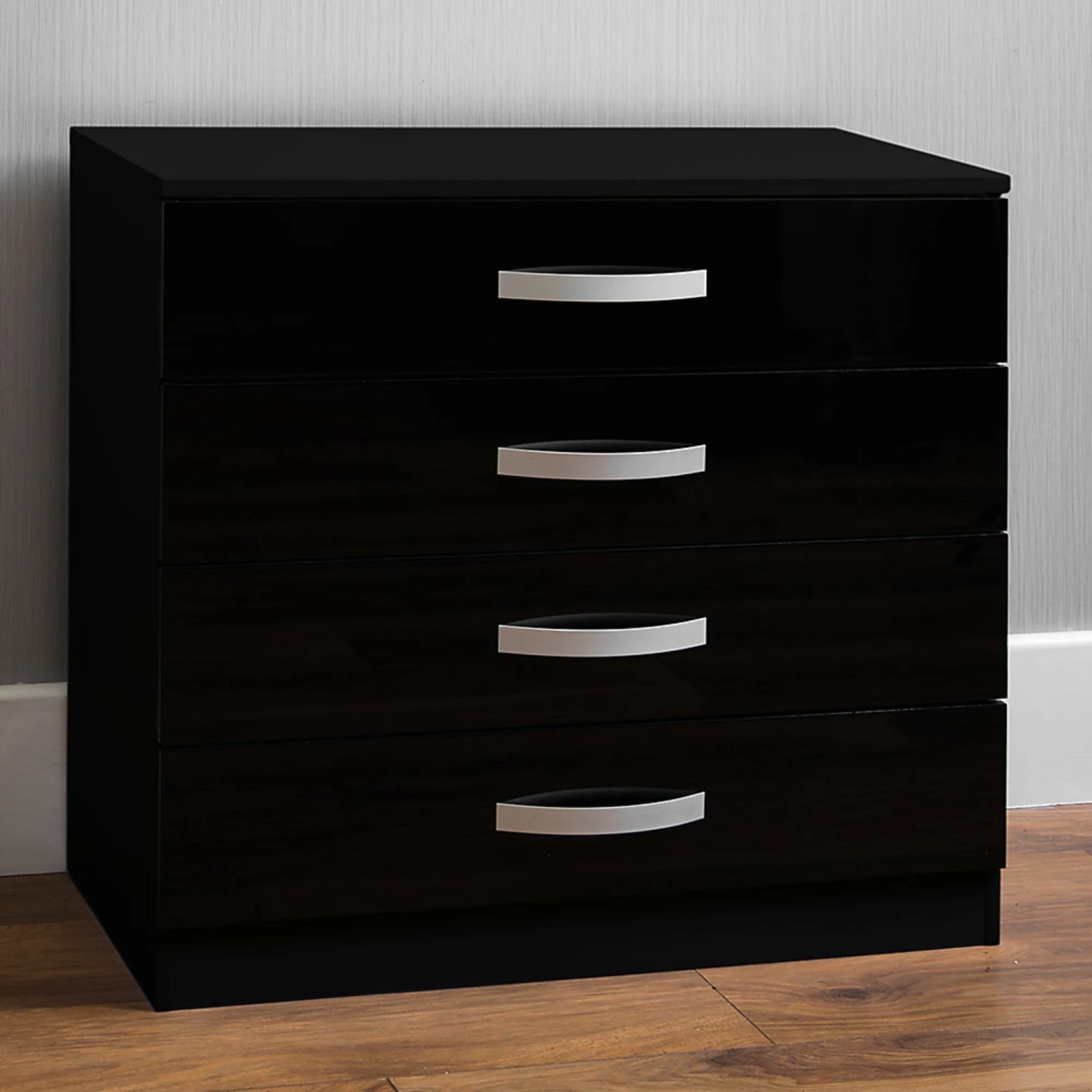 Hulio Black 4 Drawer Chest 3 Hulio Black 4 Drawer Chest